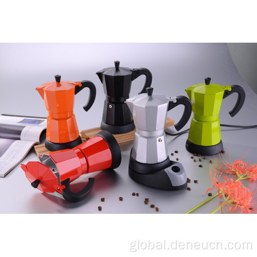 6cups electric moka coffee maker Aluminium coffee maker electric ten horns colors Factory